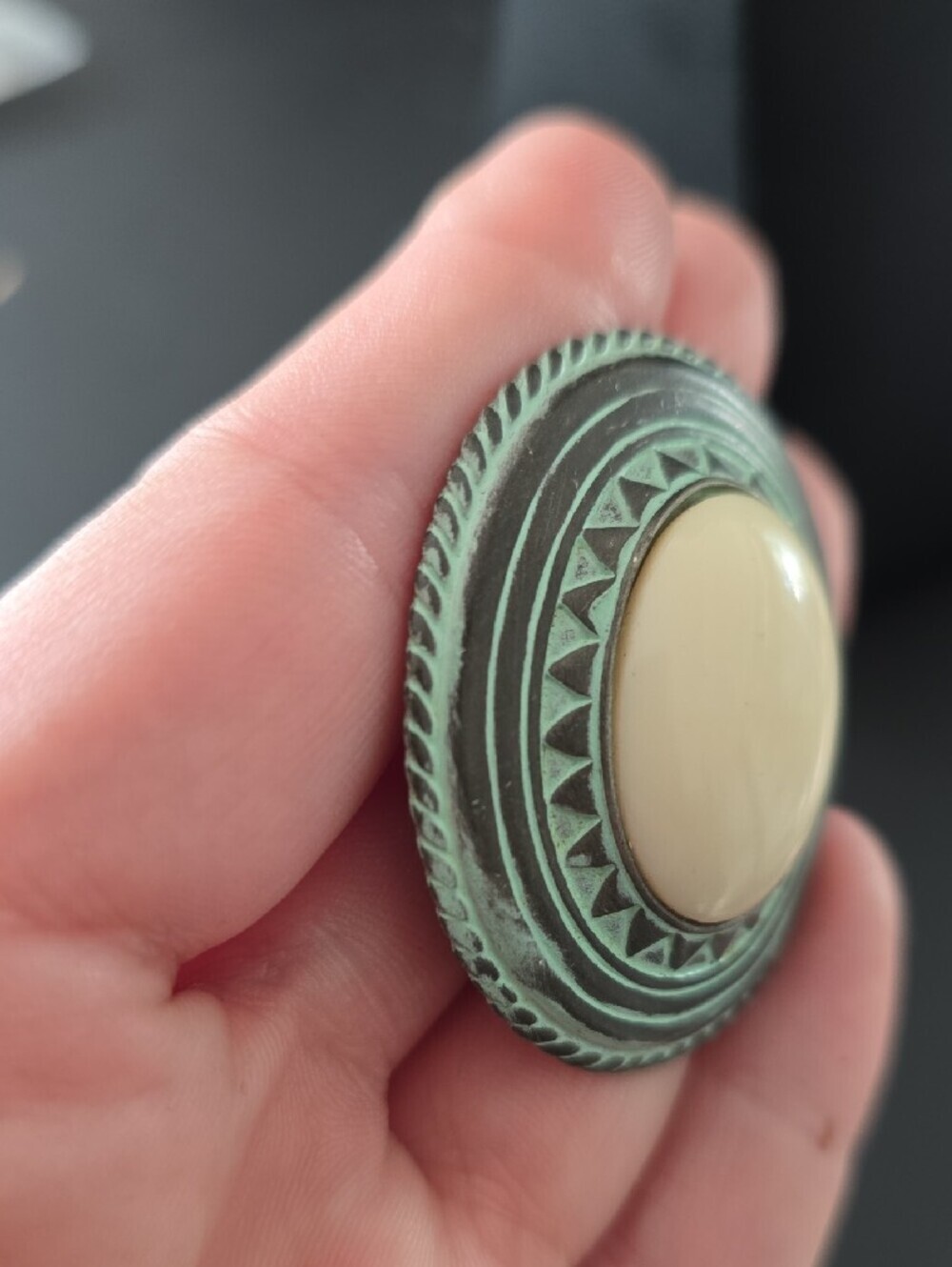 Vintage Ben-Amun Signed Etruscan Statement Clip-On Earrings 1980s Runway - Picture 9 of 10